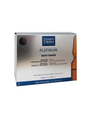 Martiderm Platinum Night Renew Ampoules 30ampx2ml