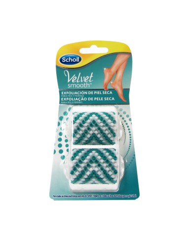 Scholl Velvet Smooth Refill Exfoliating Dry Skin Feet and Legs x2