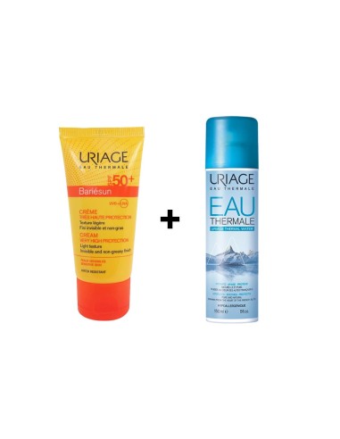 Uriage Bariésun Cream SPF50 + 50 ml + Eau Thermale Thermal Water 50 ml