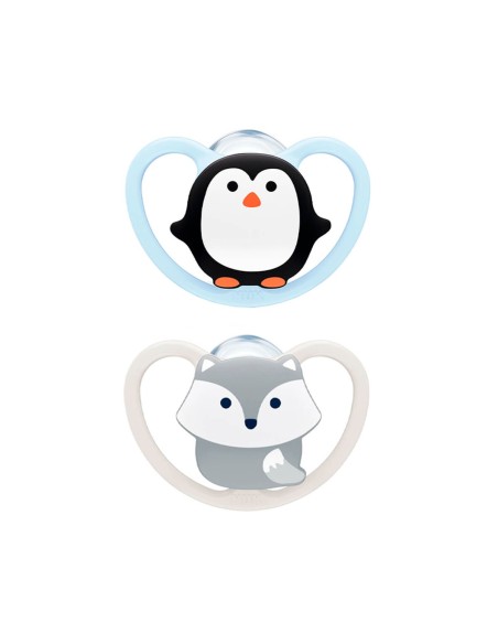 NUK Space Silicone Soother 0-6M x2