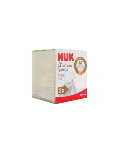 NUK Nature Sense Silicone Teat 0-6M M x2