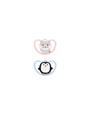 NUK Space Silicone Pacifier 6-18M x2