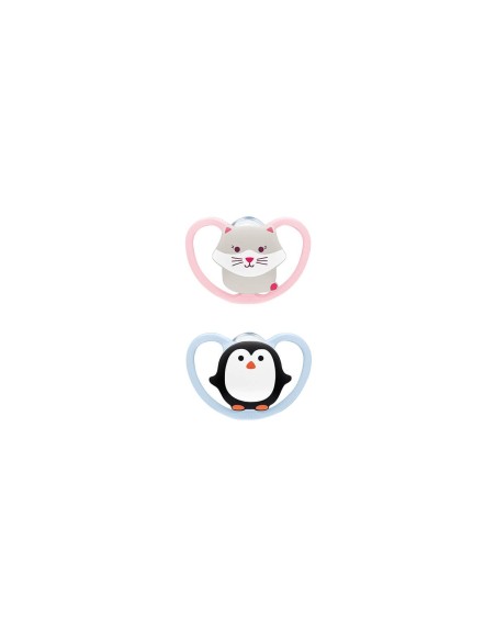 NUK Space Silicone Pacifier 6-18M x2