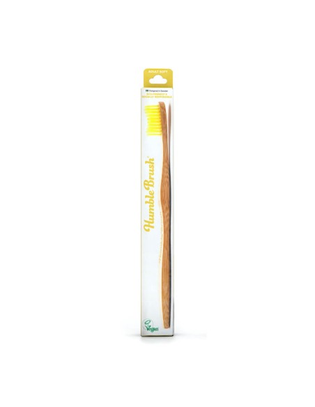 The Humble Co. Soft Yellow Adult Bamboo Toothbrush The Humble Co. Soft Yellow Adult Bamboo Toothbrush