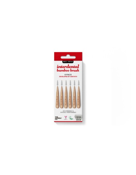 The HUMBLE Co. Interdentary Brush Size 2- 0.50mm Red 6 Units