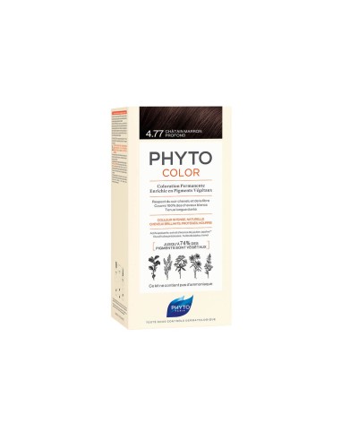 Phyto Color Permanent Coloring with Vegetable Pigments 4.77 Brown Deep Brown