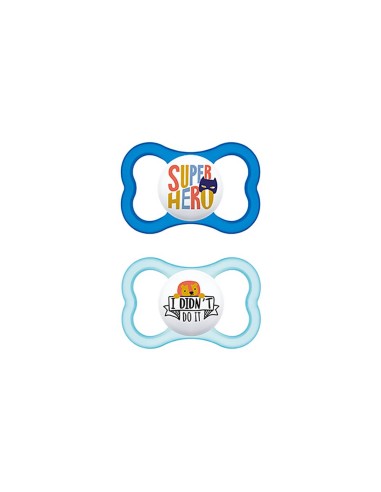 MAM Pacifier Air Silicone + 16m Blue 2un