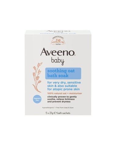 Aveeno Baby Pack Soothing Oat Bath Soak 5x21g