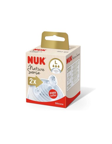 NUK Nature Sense Silicone Teat L x2