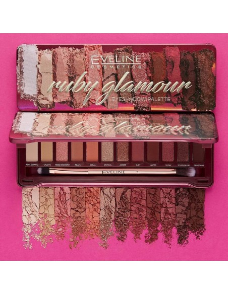 Eveline Cosmetics Eyeshadow Palette 12 Colors Ruby Glamour