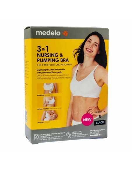 Medela 3 in 1 Nursing and Pumping Bra Black S Medela 3 in 1 Nursing and Pumping Bra Black S