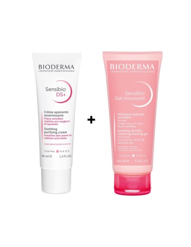 Bioderma Pack Sensibio DS Crème 40ml and Sensibio Gel Moussant 100ml