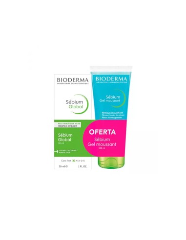 Bioderma Sebium Global 30ml and Sebium Gel Mousse Pack 100ml