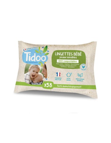 Tidoo Calendula Wipes Unscented 58 units