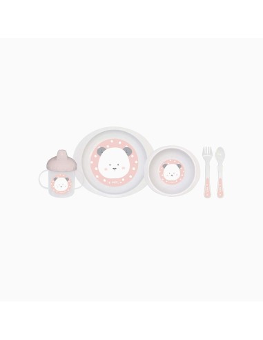 Saro 5 Pieces Pocket Feeding Set Sweet and Fun Mustard