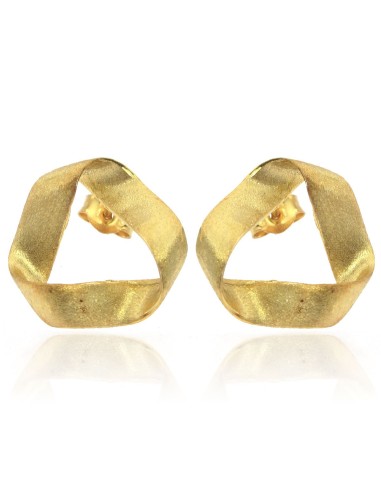 MRIO Margot Infinity Loop Earrings Silver Gilt