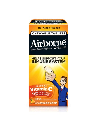 Airborne Orange Chewable Tablets X32