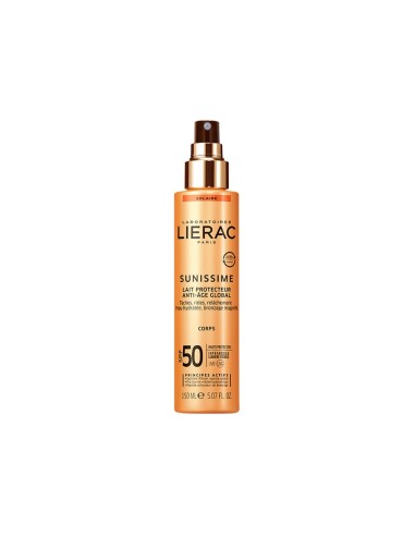 Lierac Sunissime milk protective anti-aging global SPF50 body 150ml