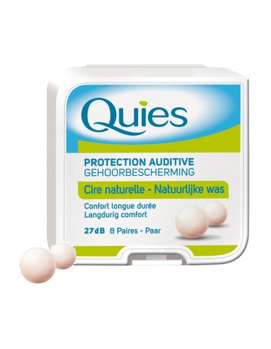 Quies Natural Wax Earplugs 8 Pairs