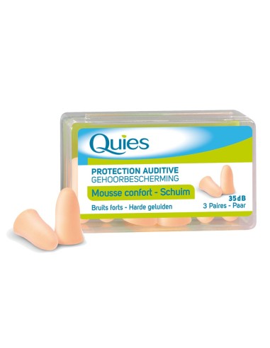 Quies Anti-noise Foam Earplugs 3 Pairs