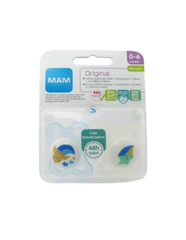 Mam Original Silicone Soother 0-6m Pink 2 Units