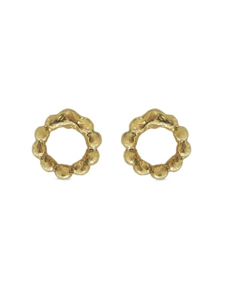 MRio Margot Silver Golden Spheres Earrings