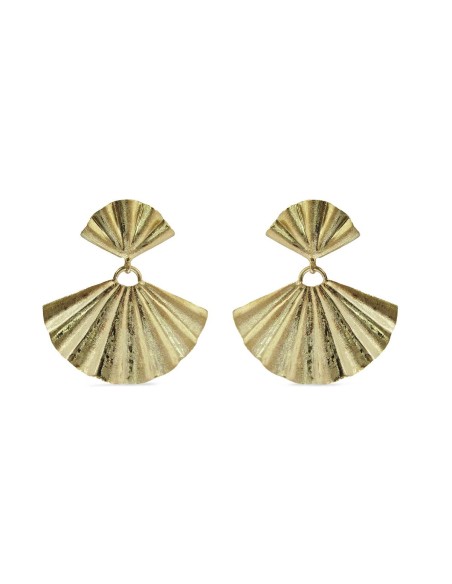 MRio Inca Earrings Silver Fan Large