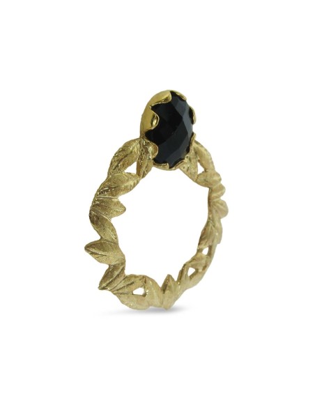 MRIO Classic Earrings Black Gold Silver Wreath
