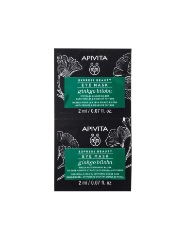 Apivita Express Beauty Eye Mask Ginkgo Biloba 2x2ml