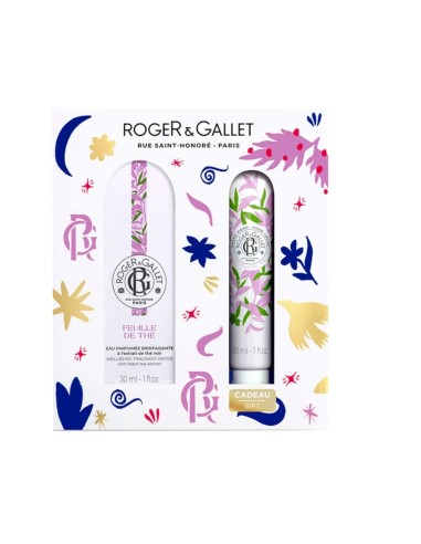 Roger Gallet Pack Feuille Thé Perfumed Water 30ml and Hand Cream 30ml Offer