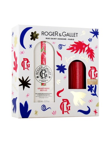 Roger Gallet Pack Gingembre Rouge Perfumed Water 100ml and Perfumed Candle Gift