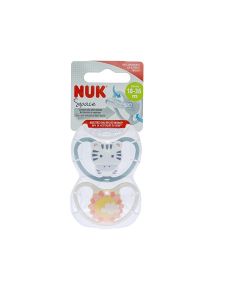 NUK Space Silicone Pacifier 18-36M x2