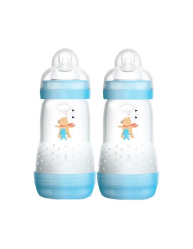 Mam Anti-Colic Bottle Easy Start 2m Blue 2x260ml