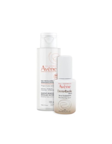 Avène Dermabsolu Essential Serum 30ml and Micellar Make-up Removing Water 100ml