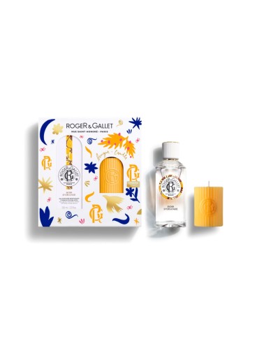 Roger Gallet Pack Bois D'Orange Fragrance Water 100ml and Scented Candle Gift