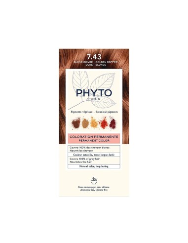 Phyto Color Permanent Coloring with Vegetable Pigments 7.43 Gold Coiled Blonde