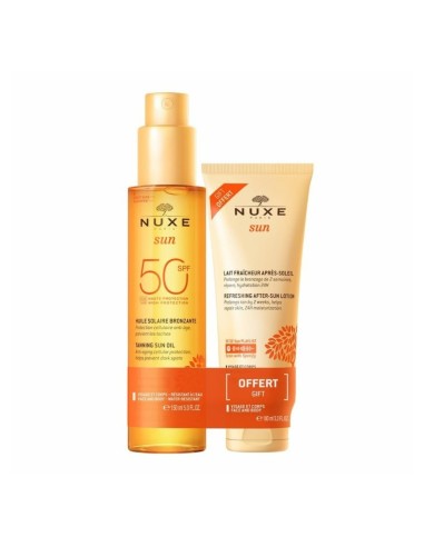 Nuxe Sun Duo Face and Body Oil SPF50 + After Sun Milk Gift