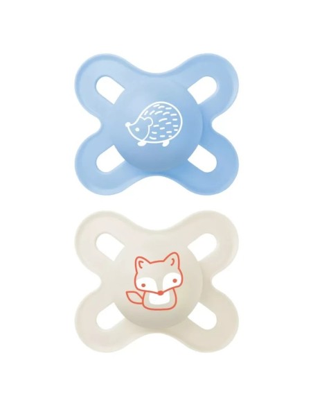 Mam Start Forest Silicone Soother 0-2m Blue 2 Units