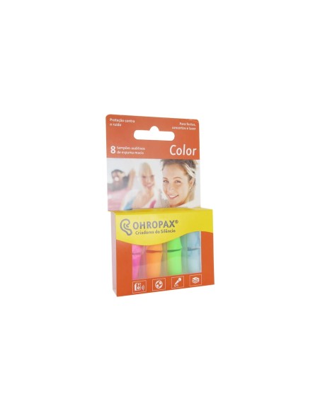 Ohropax Color Soft Foam Hearing Plugs 8 Units