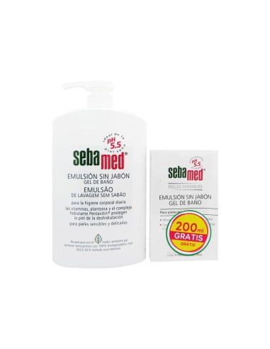 Sebamed Pack Face and Body Cleansing Emulsion 1000ml + Face and Body Cleansing Emulsion 200ml