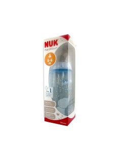 Nuk Blue Baby Bottle 300ml + Silicone M Teat 2