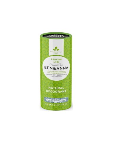 Ben Anna Persian Lime Natural Deodorant Stick Paper Tube 40g