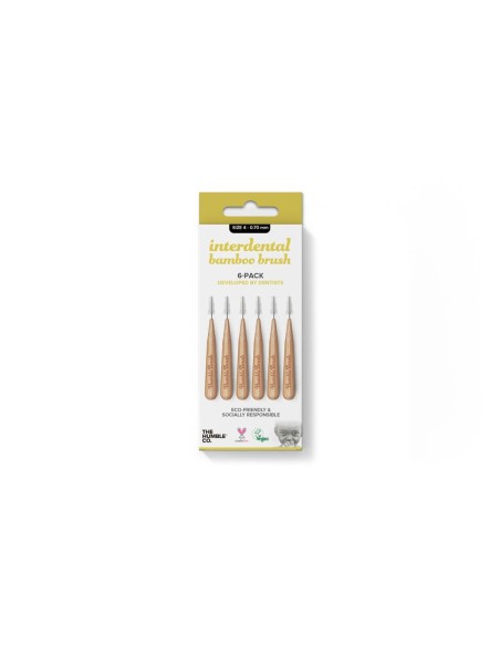 The HUMBLE CO. Interdental Brush Size 4- 0.70mm Yellow 6 Units