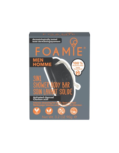 Foamie Men's Cleansing Bar with Activated Charcoal 3 in 1 90g