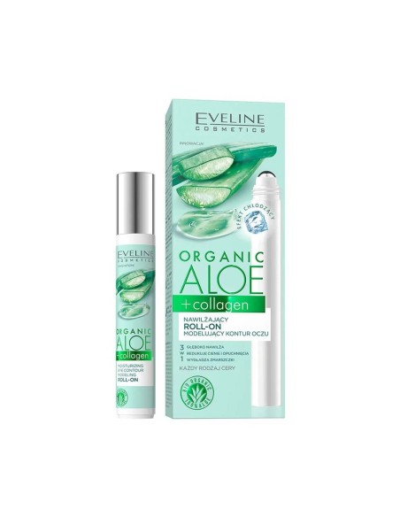 Eveline Cosmetics Organic Aloe and Collagen Roll-On Eye Contour 15ml