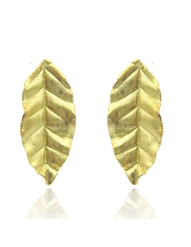 MRio Spirit Earrings Silver Gold Plated Leaves