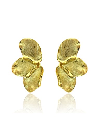 MRio Spirit Earrings Silver Gilded 3 Petals