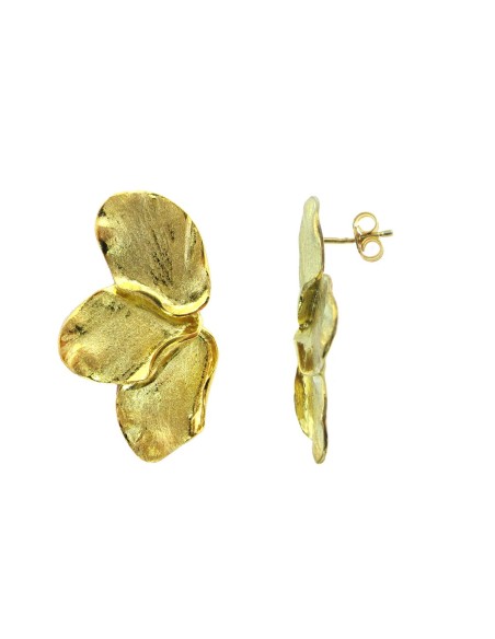 MRio Spirit Earrings Silver Gilded 3 Petals