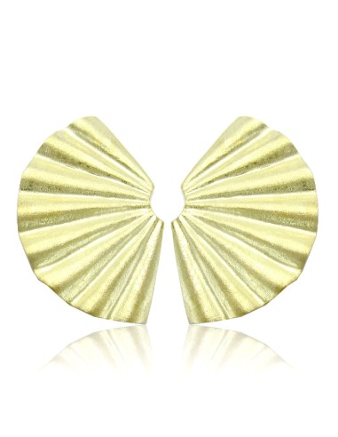 MRio Inca Earrings Silver Golden Fan