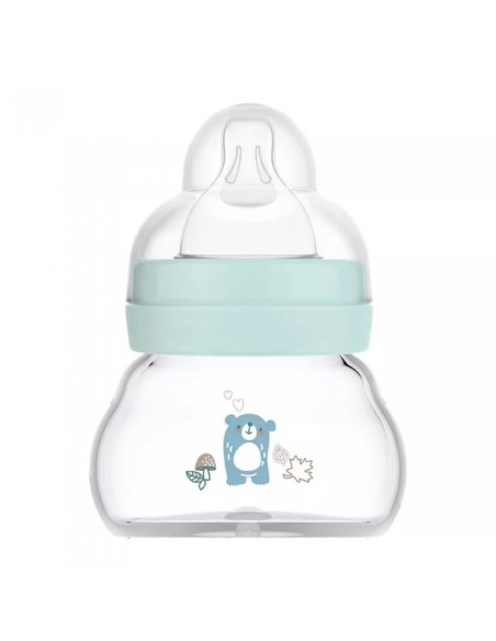 Mam Feel Good Glass Bottle Blue 0m 90ml